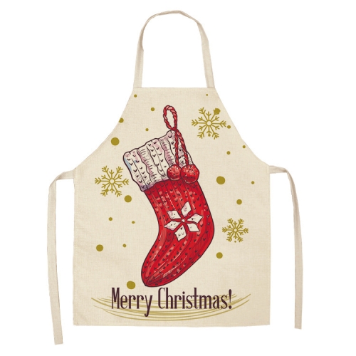 

2 PCS Fabric Linen Cleaning Apron Christmas Party Decoration Apron, Specification: 68x55cm(WQ-001504)