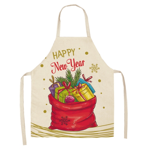 

2 PCS Fabric Linen Cleaning Apron Christmas Party Decoration Apron, Specification: 68x55cm(WQ-001505)