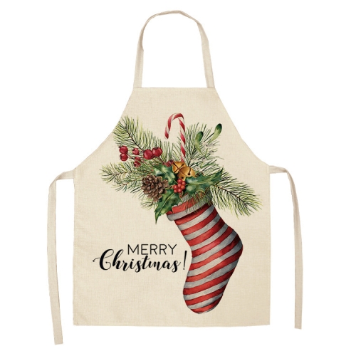 

2 PCS Fabric Linen Cleaning Apron Christmas Party Decoration Apron, Specification: 68x55cm(WQ-001511)