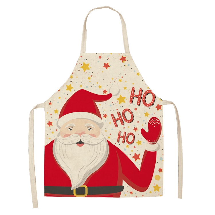 

2 PCS Fabric Linen Cleaning Apron Christmas Party Decoration Apron, Specification: 68x55cm(WQ-001515)