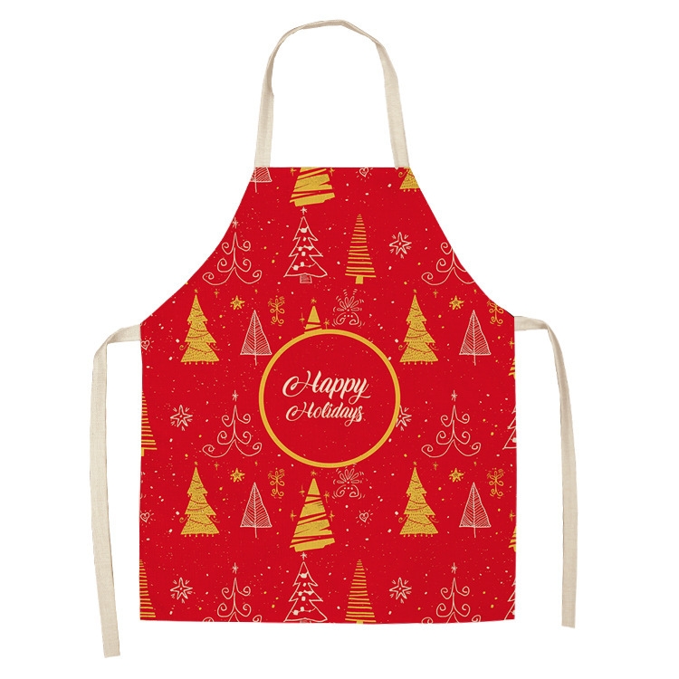 

2 PCS Fabric Linen Cleaning Apron Christmas Party Decoration Apron, Specification: 68x55cm(WQ-001521)