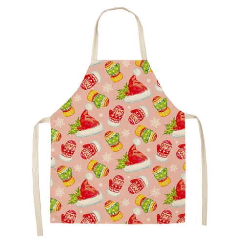 

2 PCS Fabric Linen Cleaning Apron Christmas Party Decoration Apron, Specification: 68x55cm(WQ-001523)