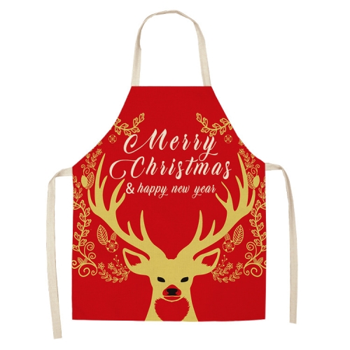 

2 PCS Fabric Linen Cleaning Apron Christmas Party Decoration Apron, Specification: 47x38cm(WQ-001512)