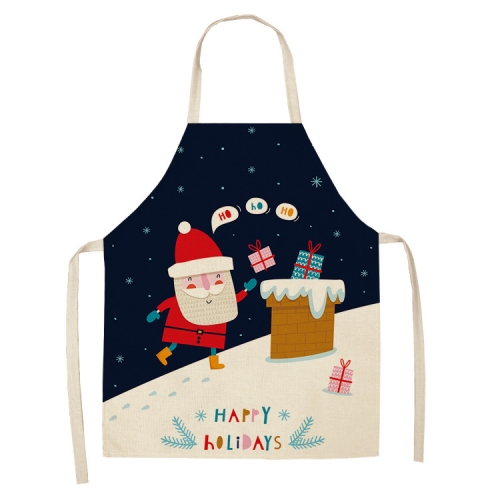 

2 PCS Fabric Linen Cleaning Apron Christmas Party Decoration Apron, Specification: 47x38cm(WQ-001514)