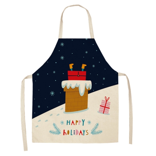 

2 PCS Fabric Linen Cleaning Apron Christmas Party Decoration Apron, Specification: 47x38cm(WQ-001518)