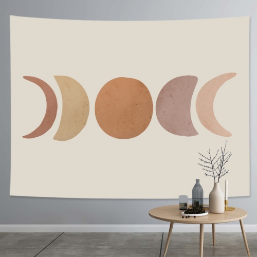 

Thick Farbic Tapestry Exaggerated Abstract Style Home Decoration Hanging Background Covering Cloth, Size: 150x100cm(Sun Moon 05)