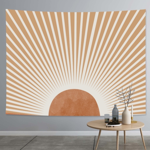 

Thick Farbic Tapestry Exaggerated Abstract Style Home Decoration Hanging Background Covering Cloth, Size: 150x100cm(Sun Moon 06)