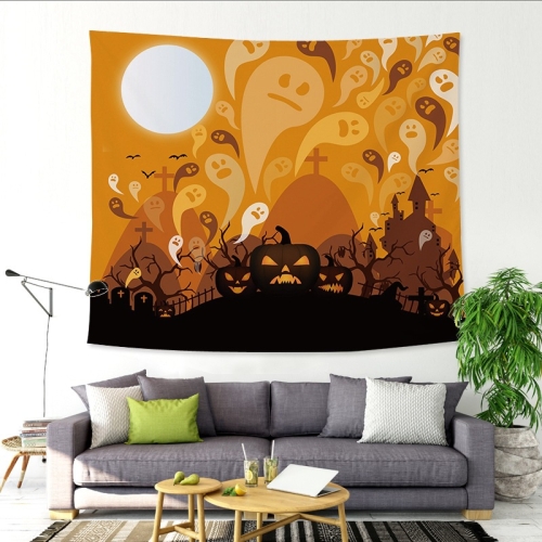 

Halloween Funny Fabric Background Wall Tapestry Bar Decoration Tapestry, Size: 150x100cm(Ghost)