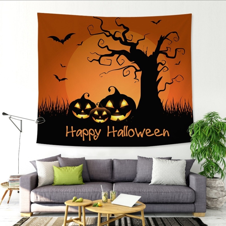 

Halloween Funny Fabric Background Wall Tapestry Bar Decoration Tapestry, Size: 150x130cm(Halloween)