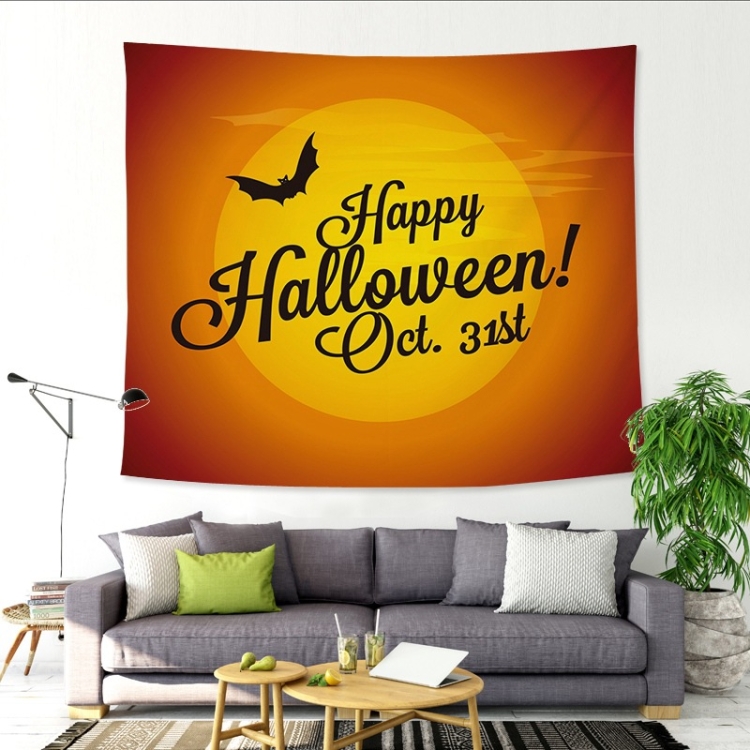 

Halloween Funny Fabric Background Wall Tapestry Bar Decoration Tapestry, Size: 200x150cm(Flying Bat)
