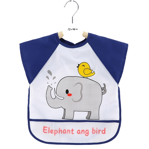 

2 PCS Baby Eating Gown Children Waterproof Apron, Colour: Sleeveless Elephant(110cm)