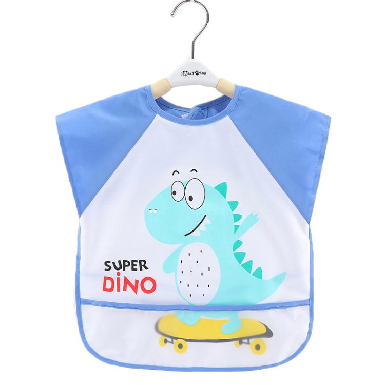 

2 PCS Baby Eating Gown Children Waterproof Apron, Colour: Sleeveless Skate Dragon(90cm)