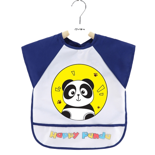 

2 PCS Baby Eating Gown Children Waterproof Apron, Colour: Sleeveless Panda(90cm)