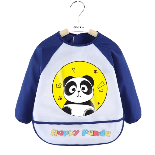 

2 PCS Baby Eating Gown Children Waterproof Apron, Colour: Long-sleeved Panda(90cm)