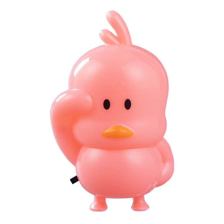 

5 PCS 316 Cartoon Duck LED Bedroom Bedside Night Light Baby Nursing Energy-Saving Light, US Plug(Pink)