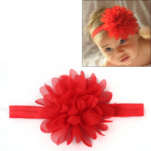 

Baby Girl Elastic Hairband Children Hair Wear Flower Headband(Red)