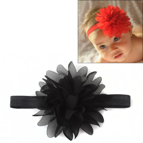 

Baby Girl Elastic Hairband Children Hair Wear Flower Headband(Black)