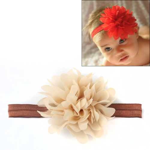 

Baby Girl Elastic Hairband Children Hair Wear Flower Headband(Coffee )