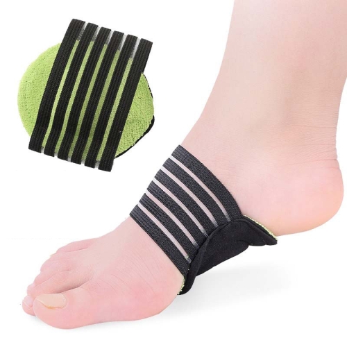 

5 Pairs Plantar Fascia Heel Pad Arch Support Insole Heel Pain Relief And Shock Absorption Orthosis, Size: Free Size(Green Black)