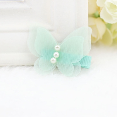 

3 PCS Girls Hairpin Baby Head Ornaments Hair Accessories Bow Side Clip(Light Green)