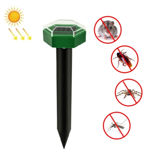 

Outdoor Hexagonal Solar Ultrasonic Mole Repeller Inserted Into The Lawn Outdoor Animal Repeller(Green)