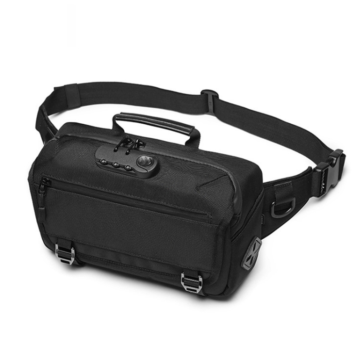 

Ozuko 9257 Men Outdoor Sports Waist Bag Anti-Theft Shoulder Messenger Bag(Black)