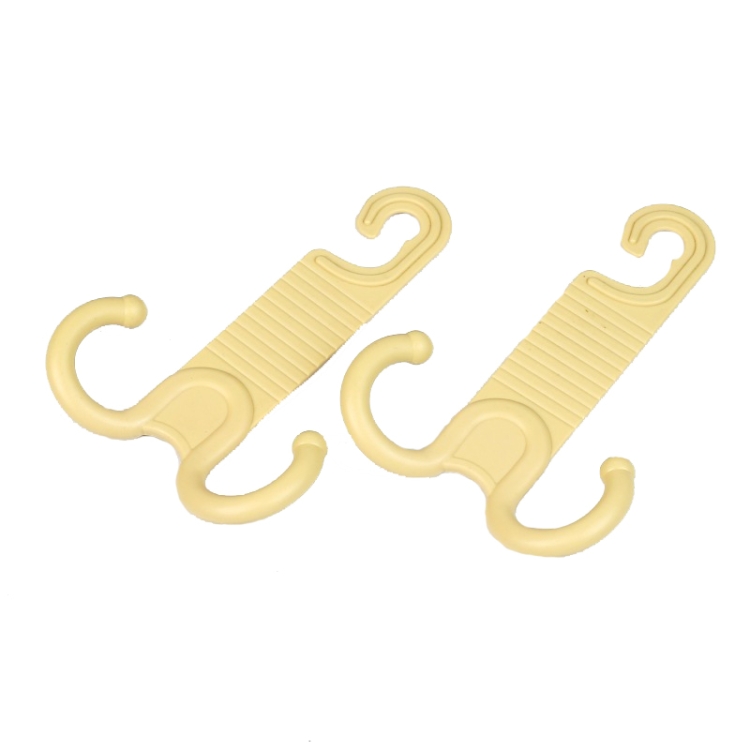 

2 Pairs Car Chair Back Tough Invisible Car Hook Portable Installation Does Not Hurt Car Hook(Beige Yellow)