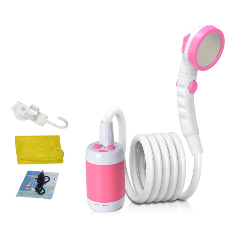 

LLT-ES01 Electric Pet Shower Outdoor Camping Bath Device, Style: High Match (Pink)