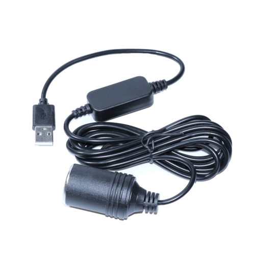 

5V Turn 12V USB To Cigarette Lighter Socket Female Head Driving Recorder Mobile Power Cord, Specification: 3m