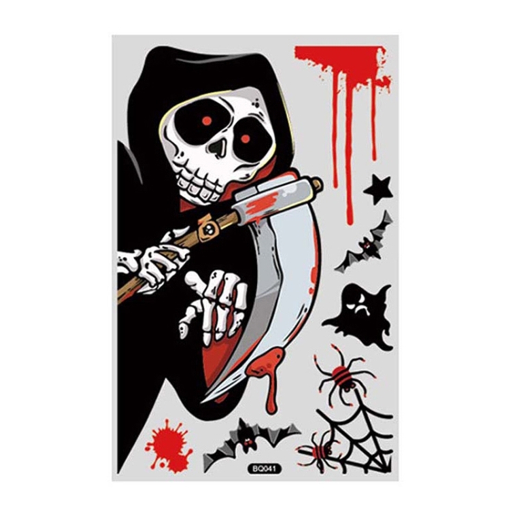 

10 PCS Halloween Decoration Static Wall Stickers(BQ041 Death)