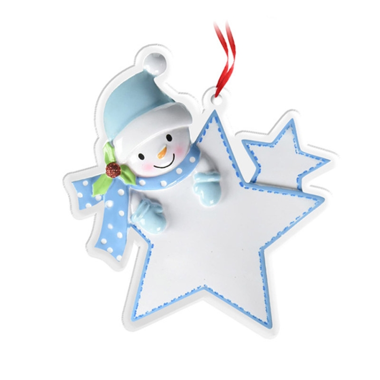 

4 PCS CR3 DIY Handwritten Greetings Christmas Tree Decoration Pendant(Blue)