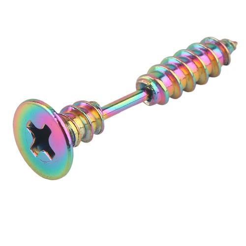 

5 PCS Vacuum Plating Personality Titanium Steel Screw Stud Earrings(Colorful)