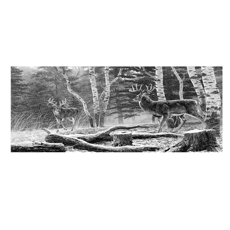 

D-828 Forest Hunting Deer Rear Window Glass Stickers Truck SUV Car Post-Gear Window Stickers, 135X36cm