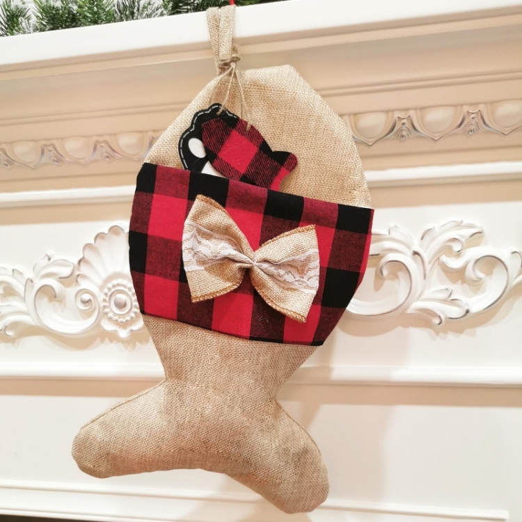 

Christmas Sock Gift Bag Ornament(Burble Fish Socks)