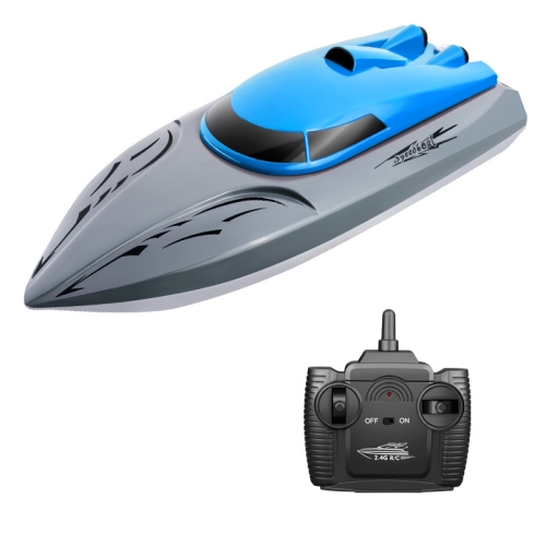 

806 2.4G Remote Control Boat High Speed Boat Rechargeable Children Racing Boat Summer Water Toy, Specification: Single Battery (Blue)