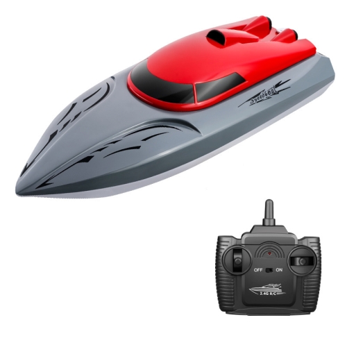 

806 2.4G Remote Control Boat High Speed Boat Rechargeable Children Racing Boat Summer Water Toy, Specification: Single Battery (Red)