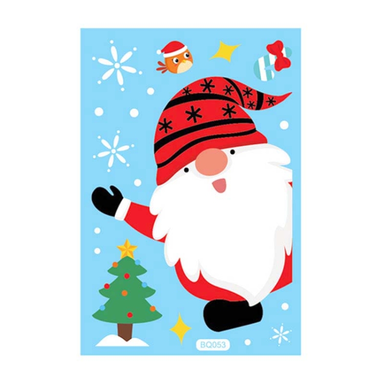 

10 PCS Christmas Decoration Electrostatic Stickers Shopping Mall Glass Window Decoration Stickers(BQ053)