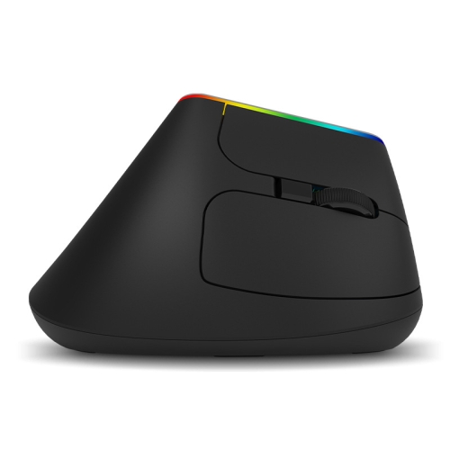 

DELUX M618C 6 Keys 1600 DPI RGB Vertical Wireless Bluetooth Dual Mode Mouse(Black)