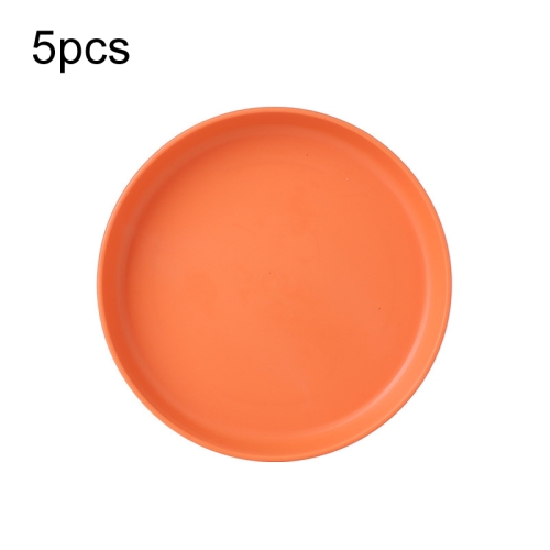 

20 PCS Home 6 inch Small Dish Plastic Snack Cake Dish Dining Table Garbage Tray(Round Orange)