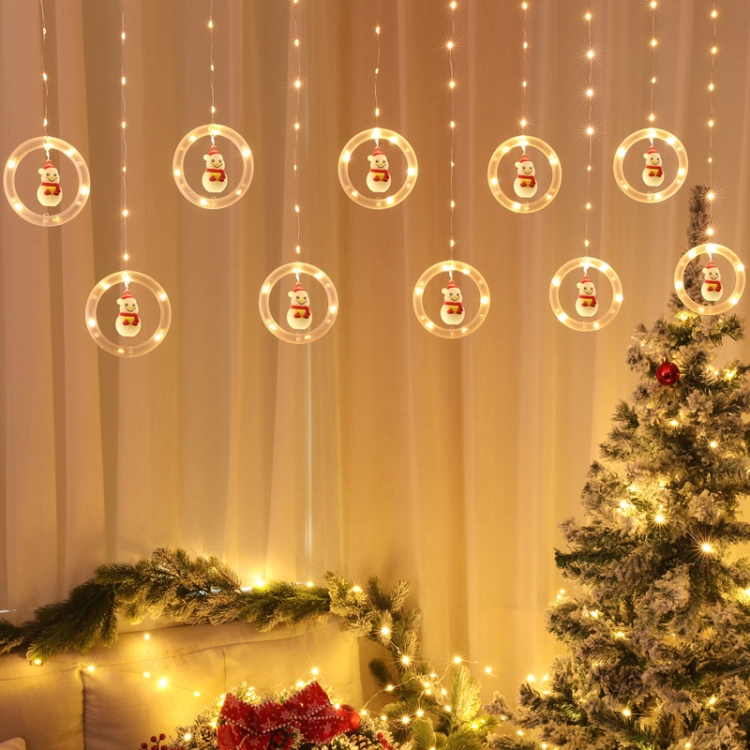

Christmas Decoration Lights USB Ring Doll 10 in 1 String Lights(Snowman)