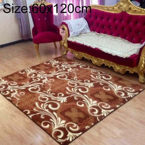 

Thick Modern Household Non-slip Absorbent Floor Mats for Kitchen and Bathroom, Size:60 x 120cm(Brown Flower)