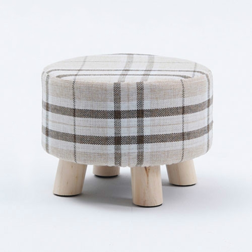 

Fashion Creative Small Stool Living Room Home Solid Wood Small Chair(Lattice)