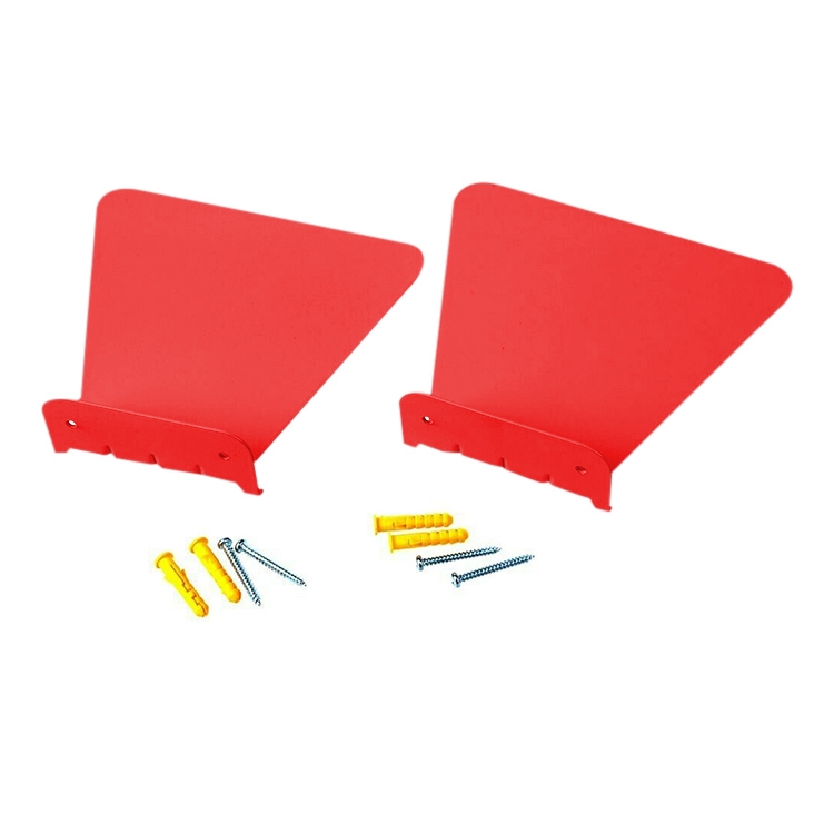 

2 PCS Stainless Metal Wall Invisible Book Shelf Home Decoration Floating Bookshelf(Red)