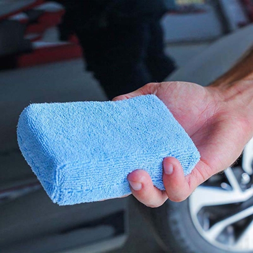 

10 PCS / Set FJDLK-001 Microfiber Car Washing Cleaning Waxing Polishing Sponge Towel Cloth Square Car Care Tools 4cm Thick(12x8x4cm)