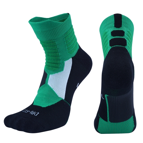 

2 Pairs Antibacterial Terry Socks Basketball Socks Men And Women Adult Sports Socks, Size: XXL 46-48 Yards(Green)