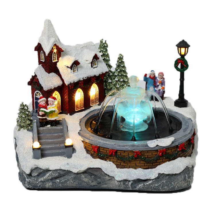 

Christmas Home Ornaments Decoration Luminous Fountain House(Kids)