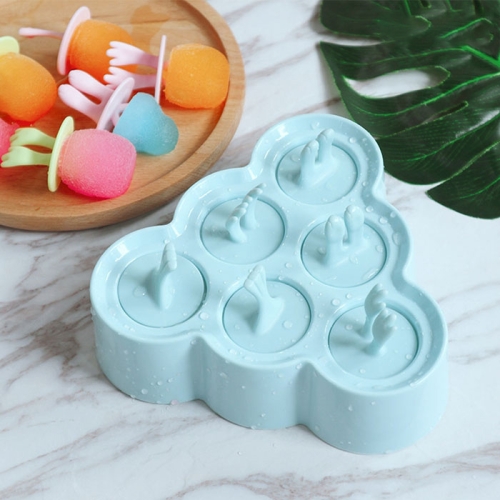 

2 PCS Cartoon Silicone Foot Shape DIY Popsicle Mould Six Grid Ice Cream Ice Cube Random Style / Color Delivery