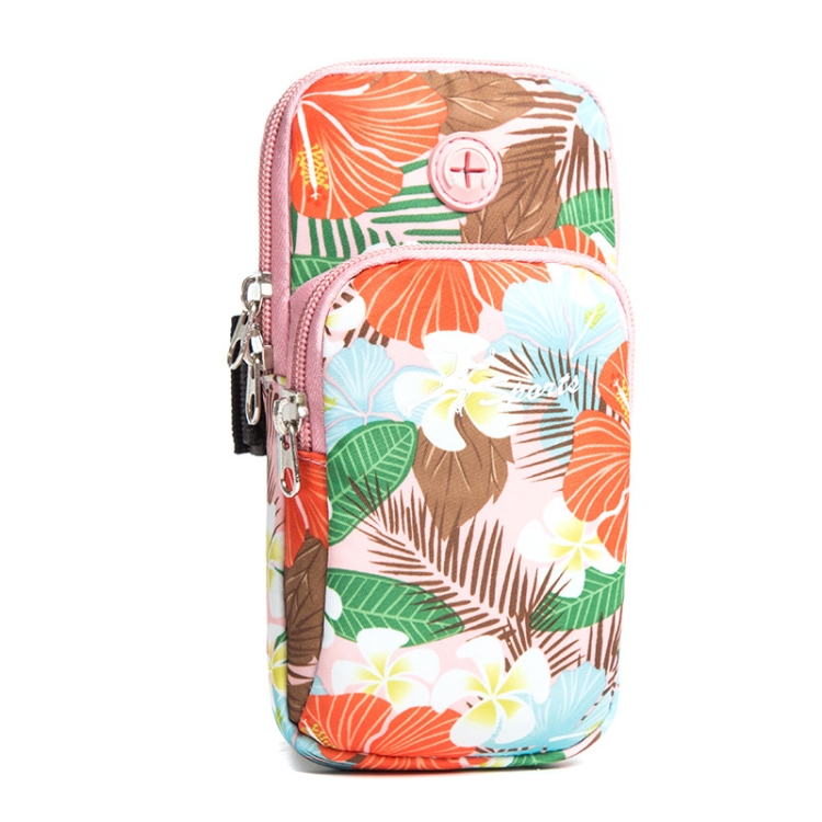 

2 PCS B031 Running Mobile Phone Sports Arm Bag Outdoor Sports Fitness Mobile Phone Bag Wrist Bag(Pink Large)