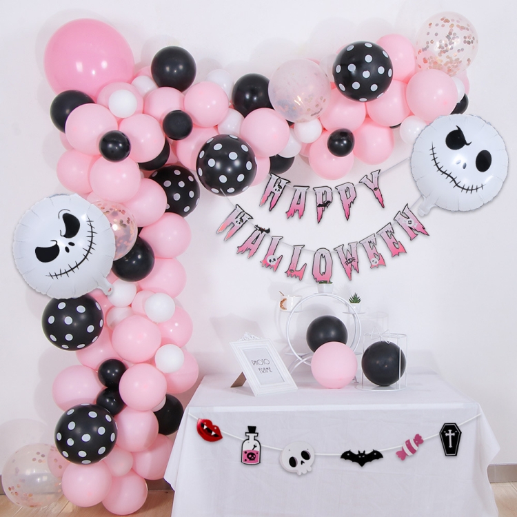 

Halloween Aluminum Film Balloon Party Decoration,Style: Pink Balloon Chain 3