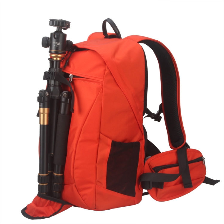 

3011 Multifunctional Double Shoulder SLR Digital Camera Bag, Size: Large(Flame Orange)